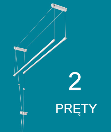Suszarka sufitowa brodzikowa 2 prętowa stal ø13 mm 60 cm