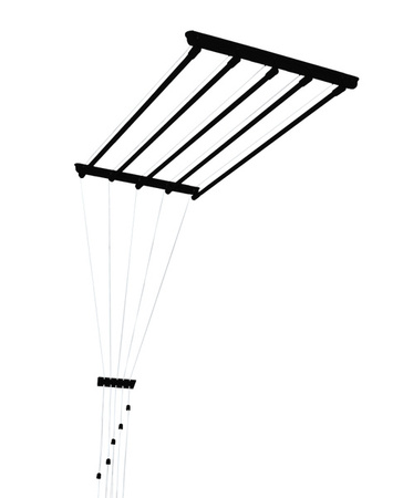 Suszarka sufitowa 5 prętowa stal ø13 mm CZARNA