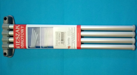 Drehbarer Wandhalter P4B, vier Arme, Aluminium, Silber
