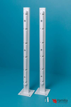 Weiße Halterung zur Befestigung des Deckentrockners an der Wand "6" ~ 61,5 cm