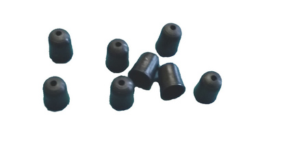 Koraliki blokujące plastikowe Czarne 14 szt.