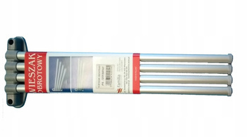 Drehbarer Wandhalter P4B, vier Arme, Aluminium, Silber