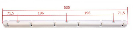 Suszarka sufitowa brodzikowa 6 prętowa stal ø13 mm 60 cm
