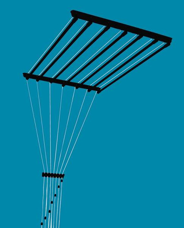 Deckentrockner 7 Stab stahl ø13 mm rundes Stange Schwarz