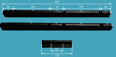 Suszarka sufitowa 5 prętowa stal ø13 mm CZARNA