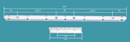 Suszarka sufitowa 7 prętowa aluminum ø25 mm